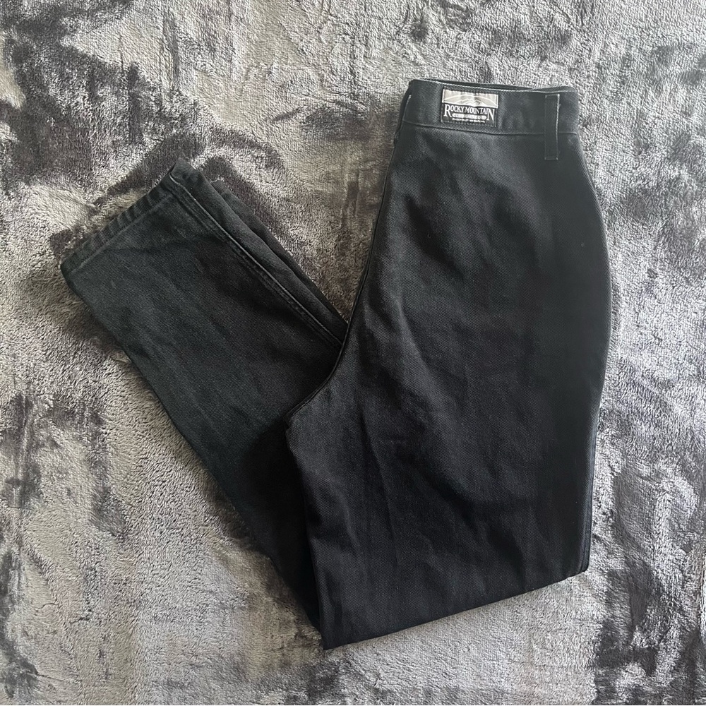 Rockies Rocky Mountain Vintage High Rise Black Mom Jeans Size 14